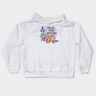 Do What Makes Your Soul Shine - Floral Art Kids Hoodie